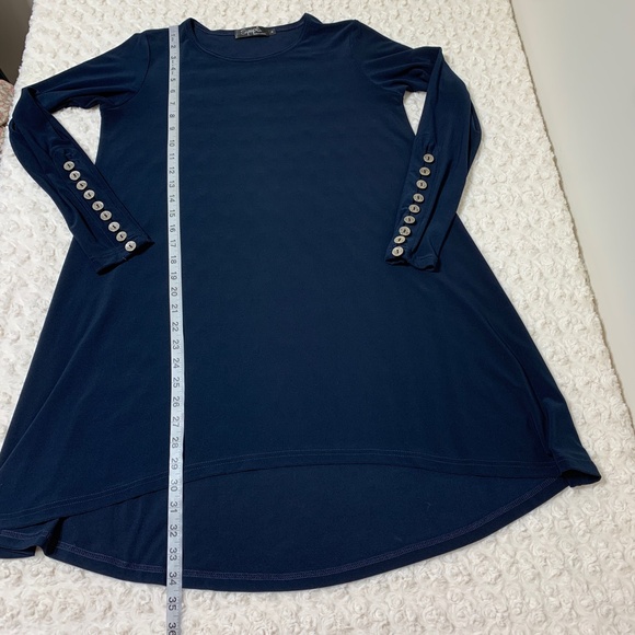 Sympli Quest Tunic Ponte Knit Lagenlook Navy Blue Sz 8 - Picture 10 of 10